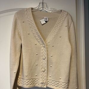 CAbi Cream Textured Cardigan